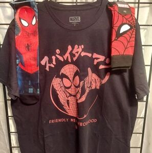 Marvel Spider-Man Black T-Shirt size large